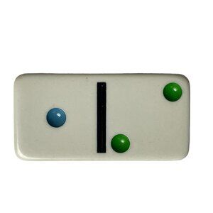 Double Nine Dominoes Replacement Tile 1 2 Color Dot Vintage 1998 mq